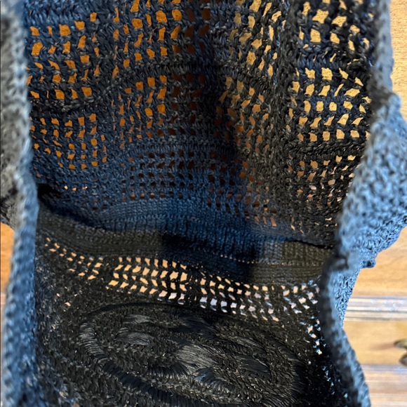 Tory Burch Dark Blue Crochet Tote - Picture 3 of 4